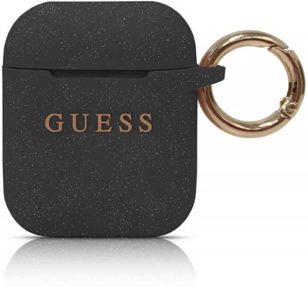Чехол Guess Airpods 2 Glitter Black