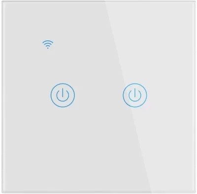 Умный выключатель Geozon GSH-SСW02 2 линии безнулевой White