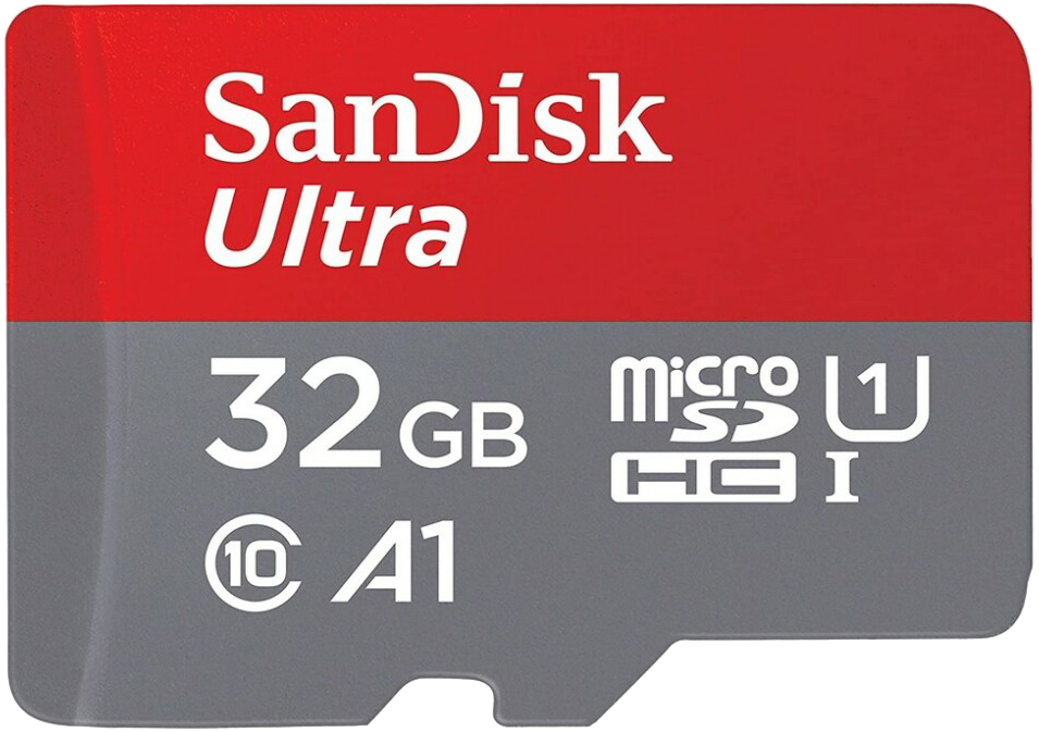 Карта памяти MicroSDHC SanDisk Ultra 32Gb Class 10 Красно-серая Карта памяти MicroSDHC SanDisk Ultra 32Gb Class 10 Красно-серая