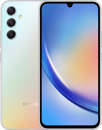 Смартфон Samsung Galaxy A34 6/128Gb 5G Серебристый (SM-A346)