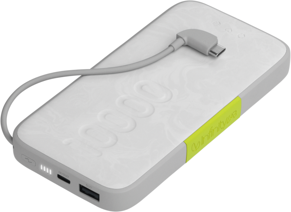 Внешний аккумулятор InfinityLab InstantGo Built-in Type-C 10000 mAh White (ILING10000CWHT) Внешний аккумулятор InfinityLab InstantGo Built-in Type-C 10000 mAh White (ILING10000CWHT)