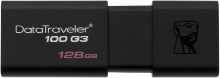 USB Flash Kingston 128Gb USB3.0 DataTraveler 100 G3 Black