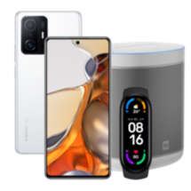 Комплект Xiaomi 11Т Pro 128GB 5G White + Браслет Mi Band 6 NFC + Колонка Mi Smart Speaker