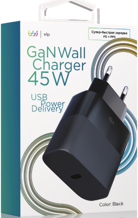 СЗУ VLP GaN 45W USB-C Черное