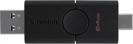 USB Flash Kingston DataTraveler Duo 64Gb USB 3.2+Type-C Black (DTDE/64GB)