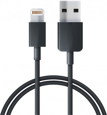 Дата-кабель MediaGadget NL-001M USB-Lightning Apple MFI 1м Black