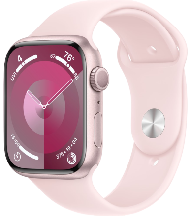 Часы Apple Watch Series 9 GPS 41мм корпус из алюминия Розовые + ремешок Sport Band Розовый