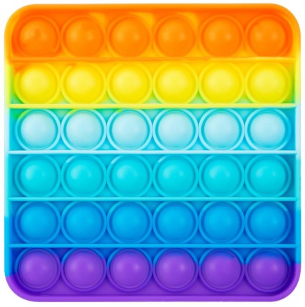 Антистресс игрушка Pop it резиновые пузырьки разноцветный Pop it резиновые пузырьки разноцветный