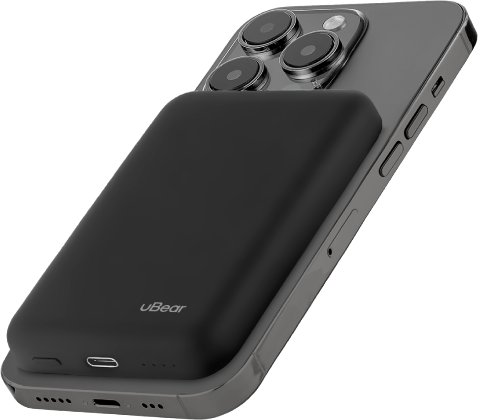 Внешний аккумулятор uBear Flow Magnetic 5000mAh PD 20W Черный Внешний аккумулятор uBear Flow Magnetic 5000mAh PD 20W Черный