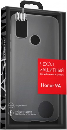Клип-кейс Code Honor 9A силикон прозрачный
