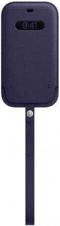 Чехол-конверт Apple iPhone 12/12 Pro MagSafe кожаный темно-фиолетовый (MK0A3ZE/A)