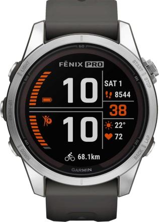 Часы Garmin Fenix 7s Pro Solar Серебристые