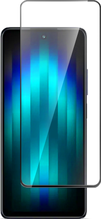 Стекло защитное для Infinix HOT 30 Черная рамка