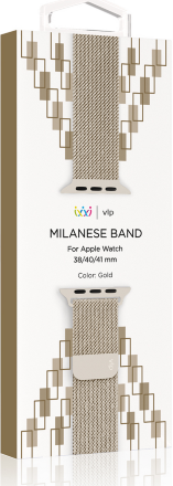 Ремешок для умных часов VLP Milanese для Apple Watch 38|40|41 Золотой