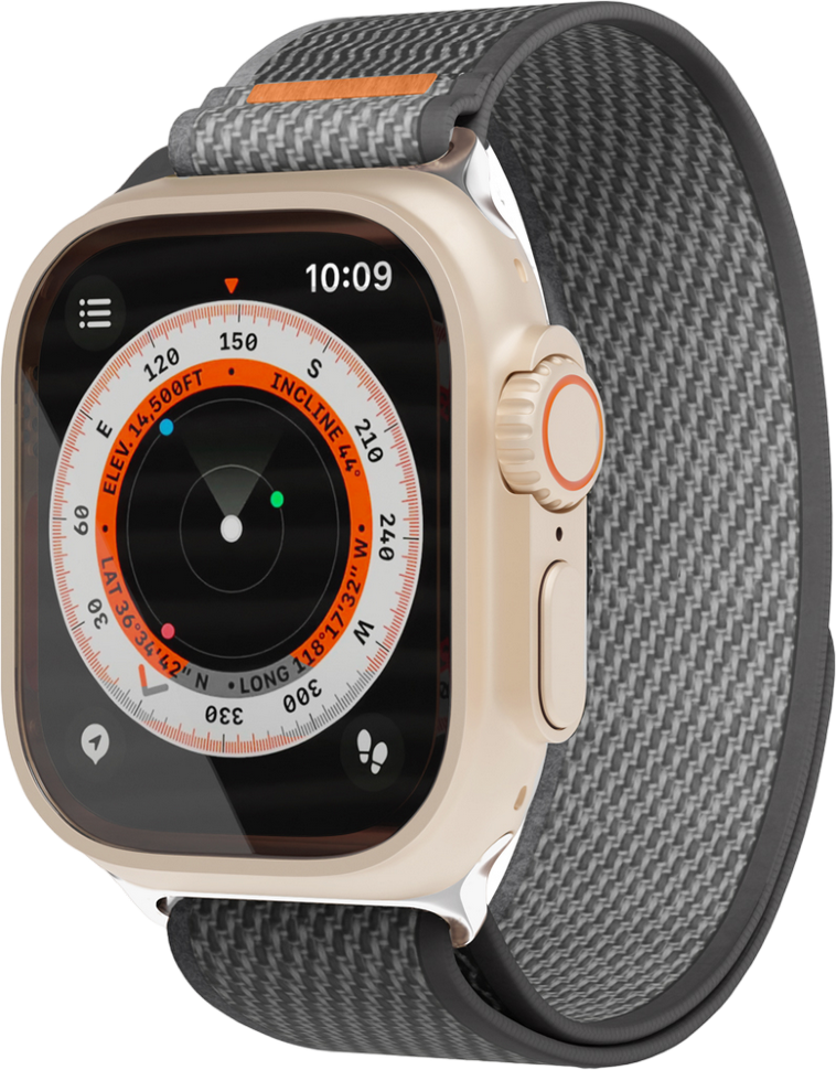 Ремешок для умных часов VLP Trail Band для Apple Watch 42|44|45|49mm Черно-серый Ремешок для умных часов VLP Trail Band для Apple Watch 42|44|45|49mm Черно-серый