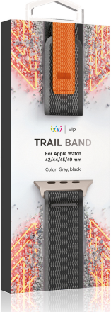 Ремешок для умных часов VLP Trail Band для Apple Watch 42|44|45|49mm Черно-серый