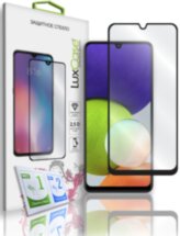 Стекло защитное LuxCase Samsung Galaxy A22 черная рамка