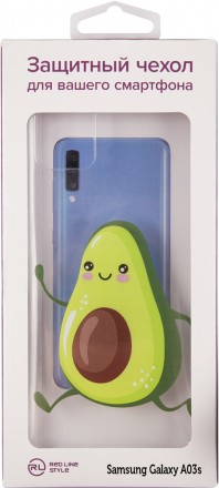 Клип-кейс RedLine Samsung Galaxy A03s принт Авокадо 02
