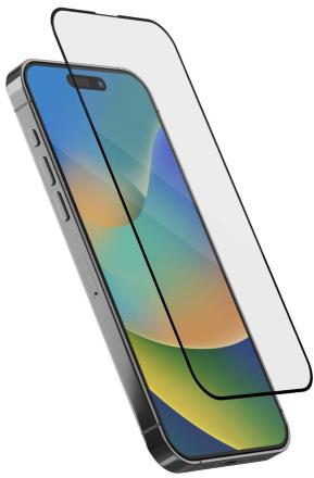 Стекло защитное uBear Extreme Nano Shield Privacy для iPhone 15 Pro Max алюмосиликатное Черная рамка