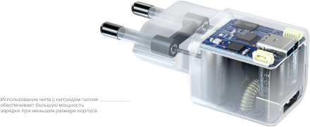 СЗУ uBear Pulse Dual GaN 30W WC13WHPD30QC18-AC Белое