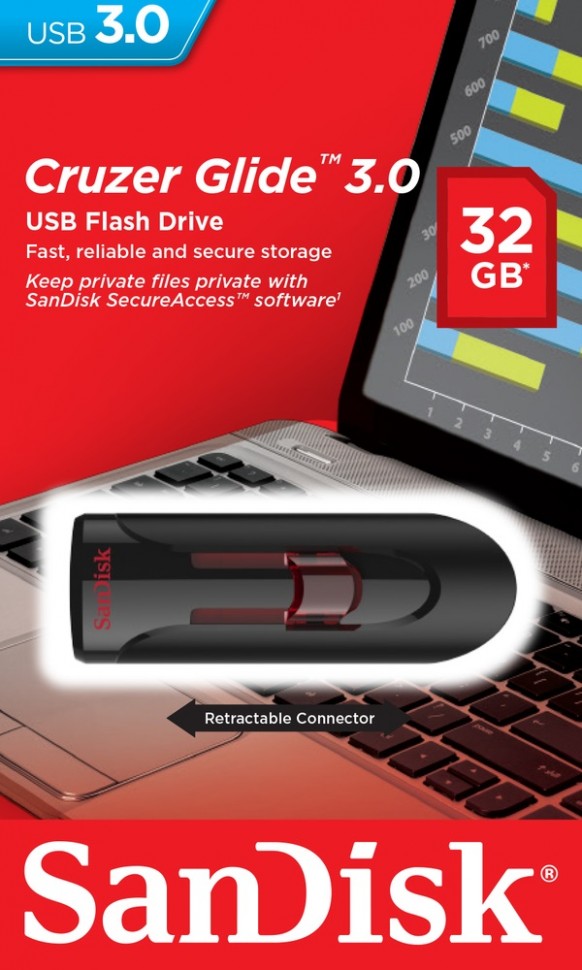 USB Flash SanDisk Cruzer Glide USB3.0 32GB Black (SDCZ600-032G-G35) USB Flash SanDisk Cruzer Glide USB3.0 32GB Black (SDCZ600-032G-G35)