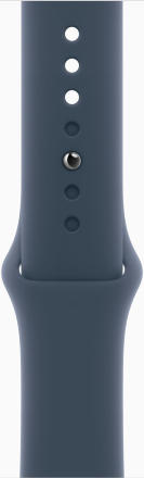 Часы Apple Watch SE 2023 GPS 44мм корпус из алюминия Серебро + ремешок Sport Band Грозовой синий (new)