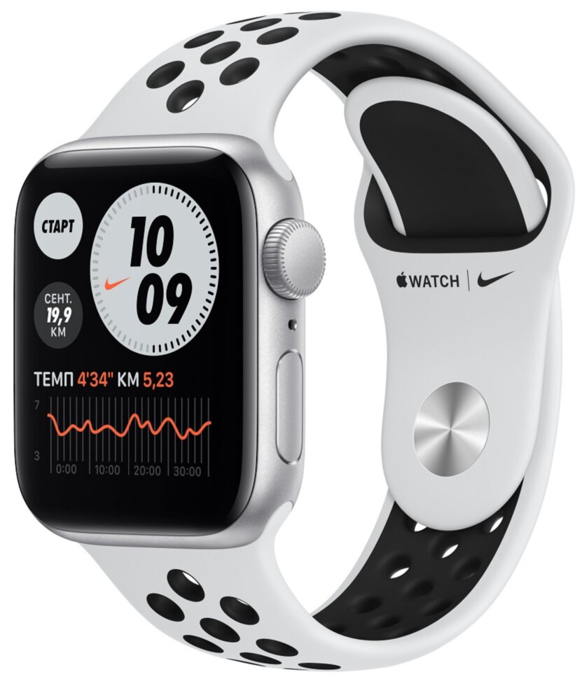 Часы Apple Watch Nike SE GPS 40мм корпус из алюминия серебряный + ремешок платиновый (MYYD2RU/A) Часы Apple Watch Nike SE GPS 40мм корпус из алюминия серебряный + ремешок платиновый (MYYD2RU/A)