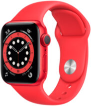 Часы Apple Watch Series 6 GPS 44мм корпус из алюминия красный + ремешок красный (M00M3RU/A)