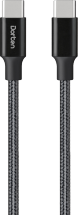 Дата-кабель Dorten Type-C-Type-C 60W PD нейлоновая оплетка Черный