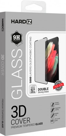 Стекло защитное Hardiz Samsung Galaxy S21 Ultra черная рамка