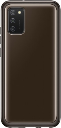 Клип-кейс Samsung Galaxy A02s Soft Clear Cover Black (EF-QA025TBEGRU)