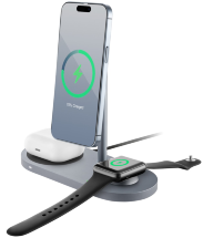 Беспроводное зарядное устройство uBear Stage Pro 3 in 1 Серое