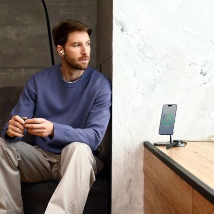 Беспроводное зарядное устройство uBear Stage Pro 3 in 1 Серое