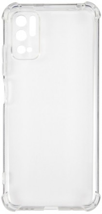 Клип-кейс RedLine Poco M3 Pro противоударный с усиленными углами прозрачный