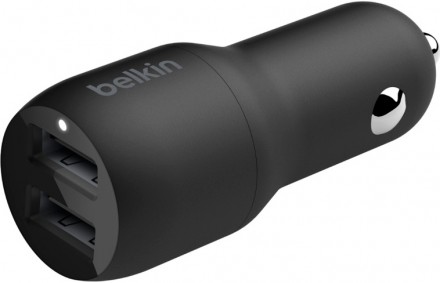 АЗУ Belkin CCE002bt1MBK 2USB-A 24W+дата-кабель microUSB Black