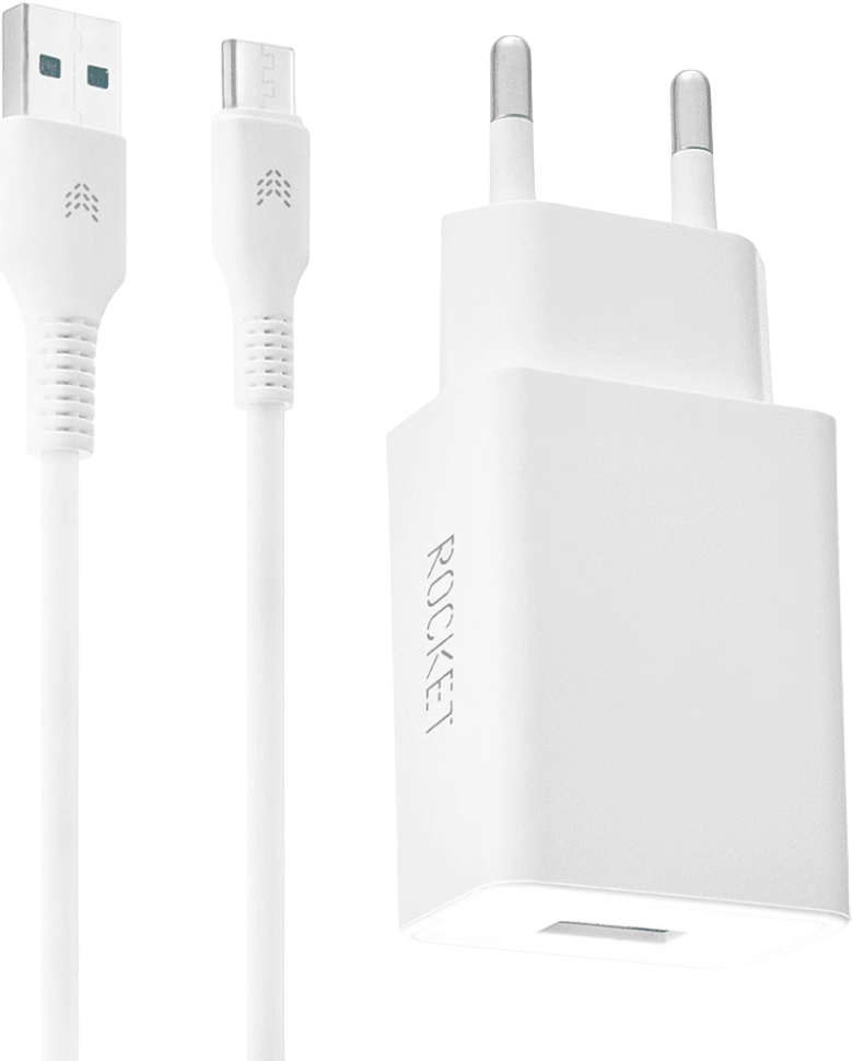 СЗУ Rocket Base Combo USB-A 10.5W + дата-кабель USB-A - Type C Белое СЗУ Rocket Base Combo USB-A 10.5W + дата-кабель USB-A - Type C Белое