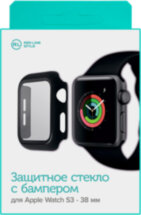 Стекло защитное RedLine Apple Watch Series 3 38 мм c бампером Black