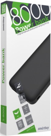 Внешний аккумулятор Smartbuy S-8000 8000mAh Black