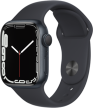 Часы Apple Watch Series 7 GPS 41мм корпус из алюминия Темная ночь + ремешок Черный (MKMX3RU/A)