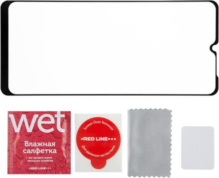 Стекло защитное RedLine Samsung Galaxy A03 черная рамка