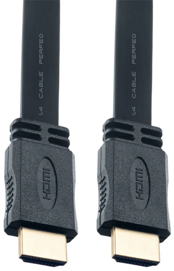 Дата-кабель Perfeo HDMI A-HDMI A 1м ver.1.4 плоский Black Дата-кабель Perfeo HDMI A-HDMI A 1м ver.1.4 плоский Black
