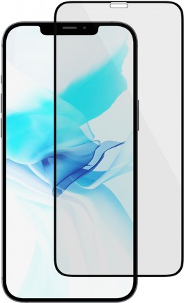 Стекло защитное uBear Privacy iPhone 12 Pro Max 2.5D черная рамка