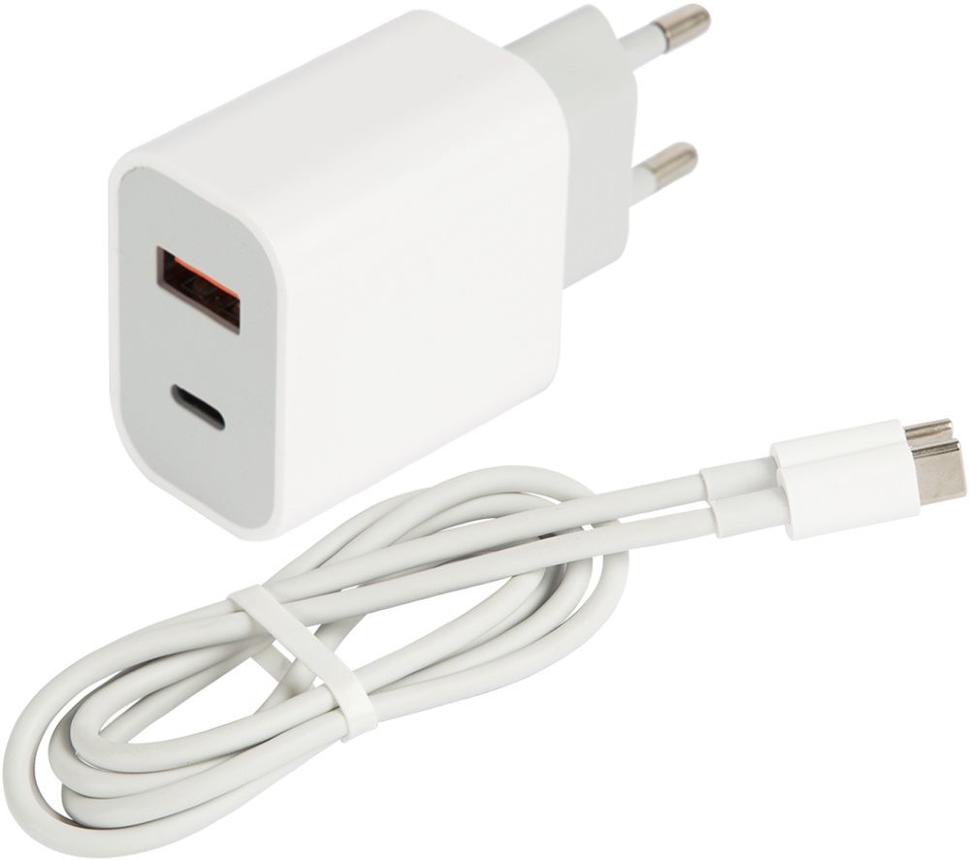 СЗУ RedLine NQC-13 USB-A-USB-C 3A + дата-кабель Type-C-Type-C PD White СЗУ RedLine NQC-13 USB-A-USB-C 3A + дата-кабель Type-C-Type-C PD White