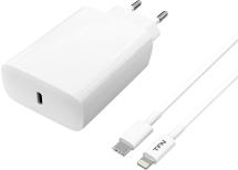 СЗУ TFN WC13 + дата-кабель Type-C-Lightning 20W White