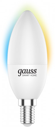 Умная лампочка Gauss CCT+DIM 5 Вт C37 E14 White