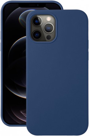 Клип-кейс Deppa Apple iPhone 12/12 Pro Liquid Silicone Pro Blue