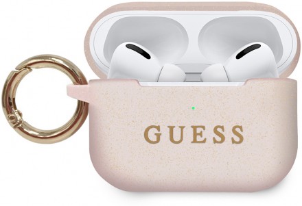 Чехол Guess Airpods Pro Glitter Pink