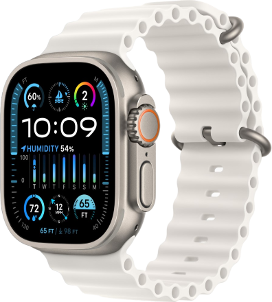Часы Apple Watch Ultra 2 GPS 49мм корпус из титана + ремешок ocean band Белый