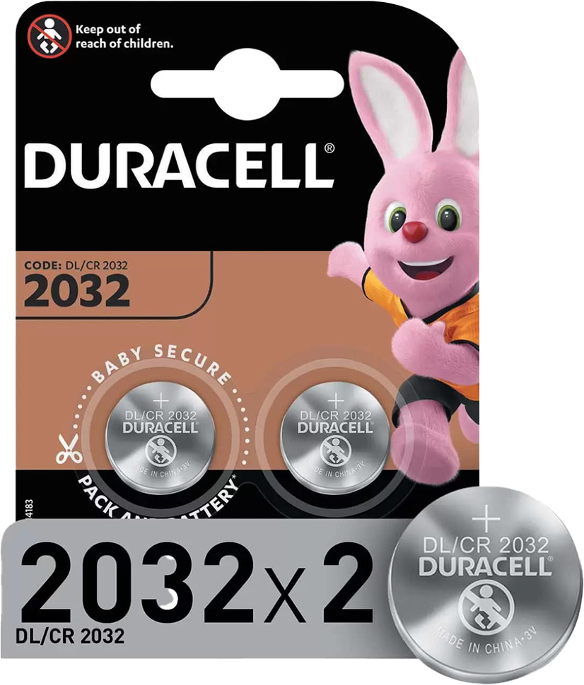 Батарея Duracell DL/CR 2032 литиевая 2шт