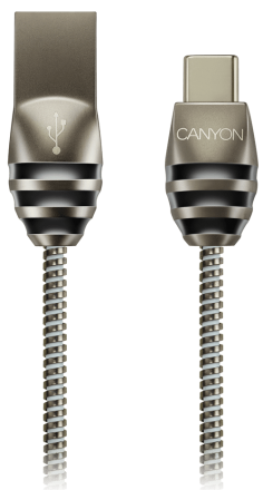 Дата-кабель Canyon CNS-USBC5DG USB-Type-C 1м металлическая оплетка Silver